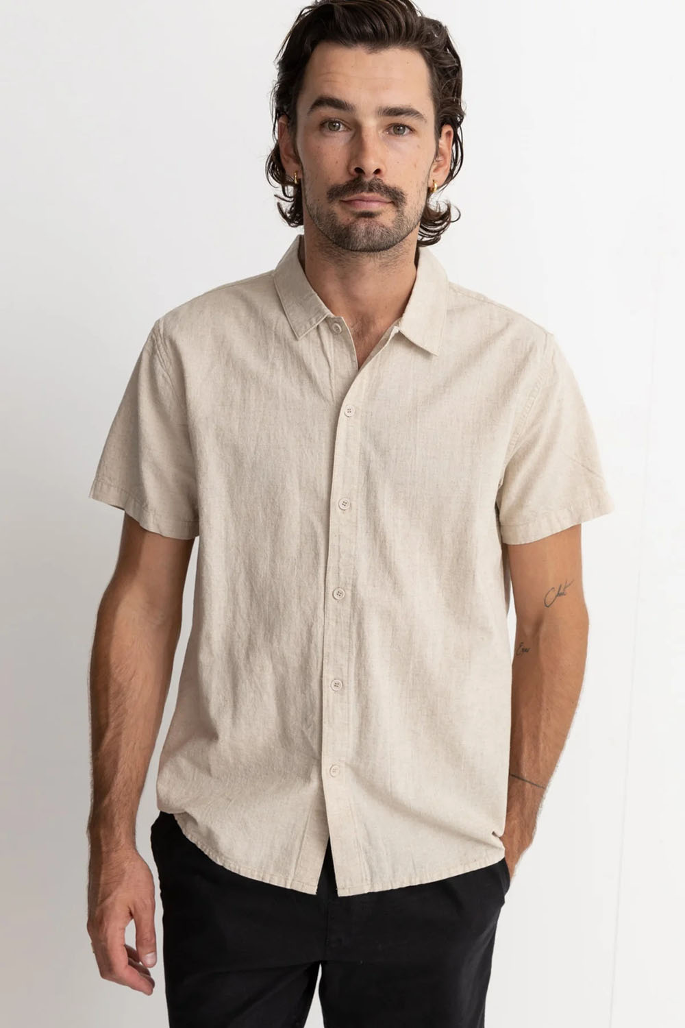 rhythm classic linen ss natural front