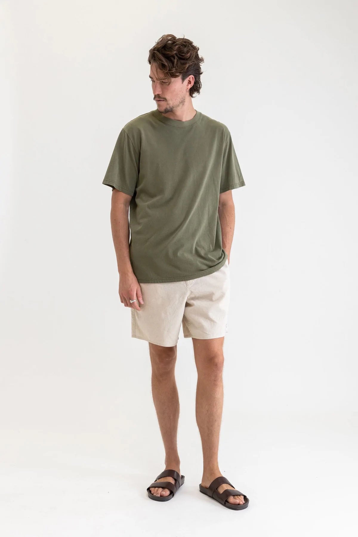rhythm classic vintage tee olive