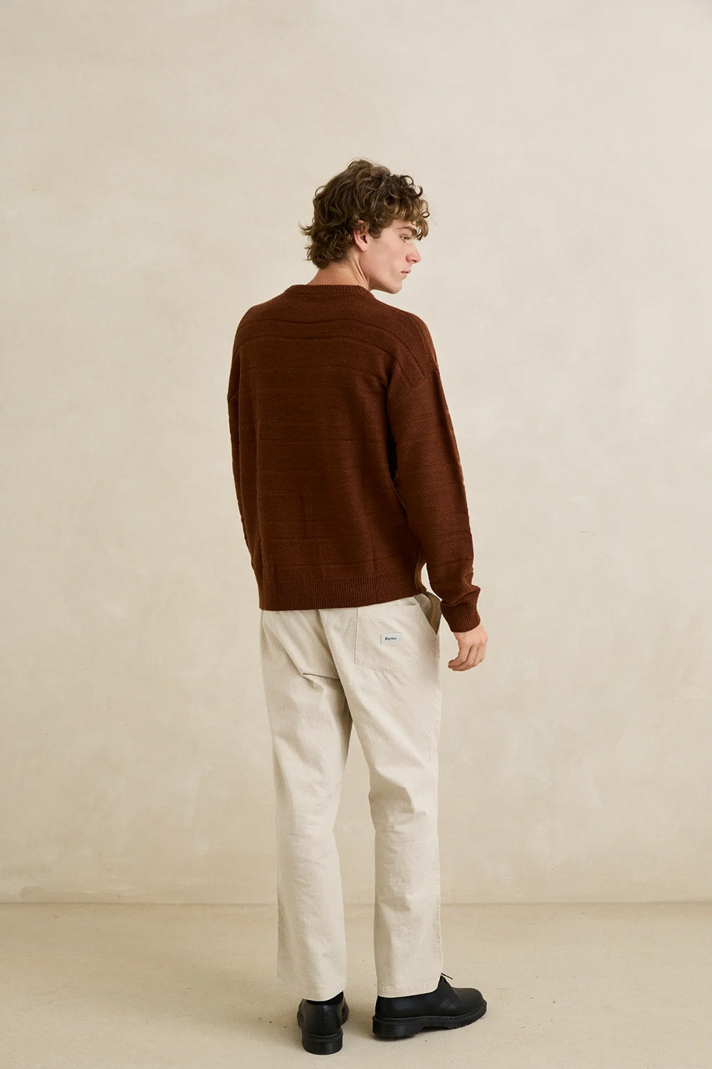 Rhythm Jackson Knit in Chestnut — Back view