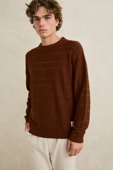 Rhythm Jackson Knit in Chestnut — Front view