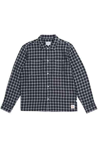 Rhythm - Jacquard Check Shirt - Black - Flatlay Front
