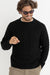 Rhythm - Mohair Fishermans Knit - Black - Model Front