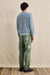 Rhythm Polu Crew Knit in Washed Blue — Back view