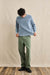 Rhythm Polu Crew Knit in Washed Blue — Lifestyle view