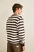 Rhythm - Stria Sherpa Crew Fleece - Chocolate - Model Back