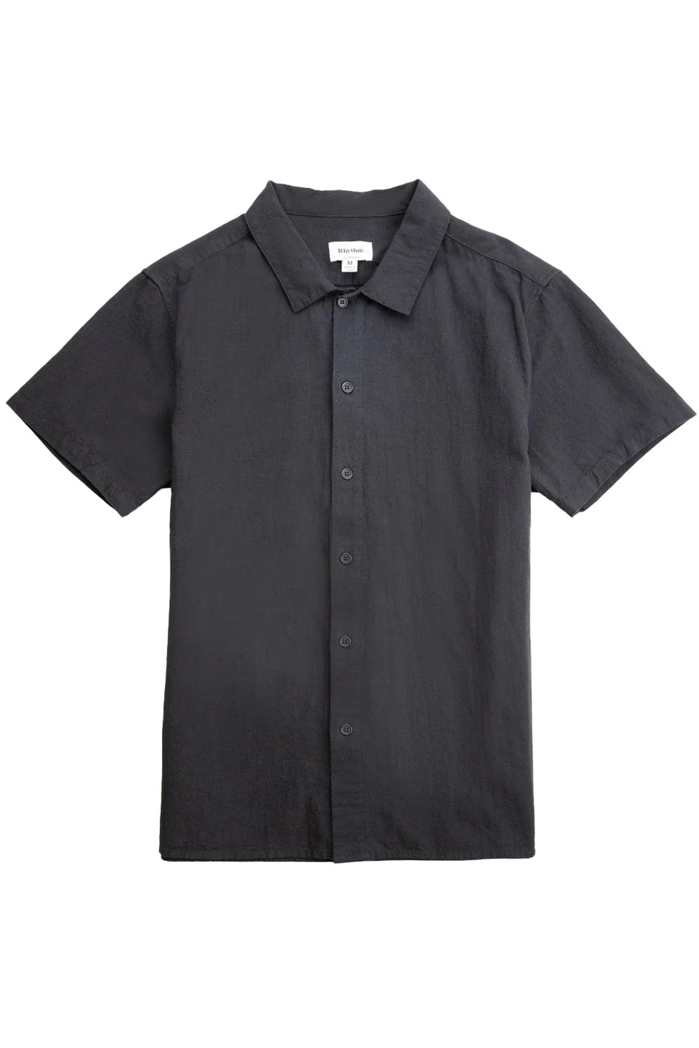 rhythm classic linen ss shirt vintage black flatlay