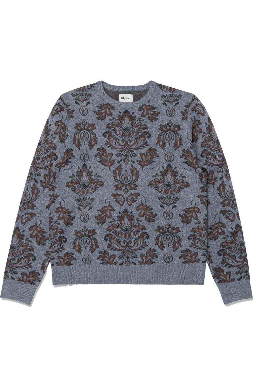 rhythm demask knit heather grey flatlay