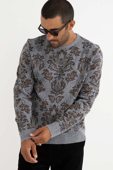 rhythm demask knit heather grey front