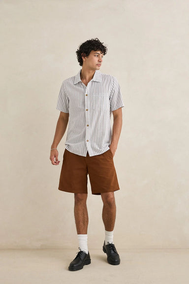 rhythm essential herringbone short brown 