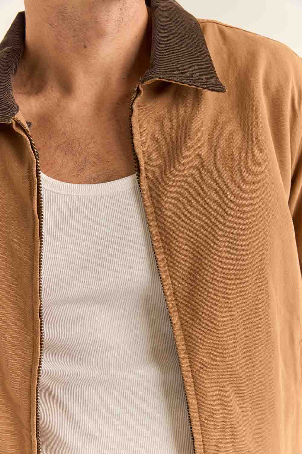 rhythm james jacket tobacco detail