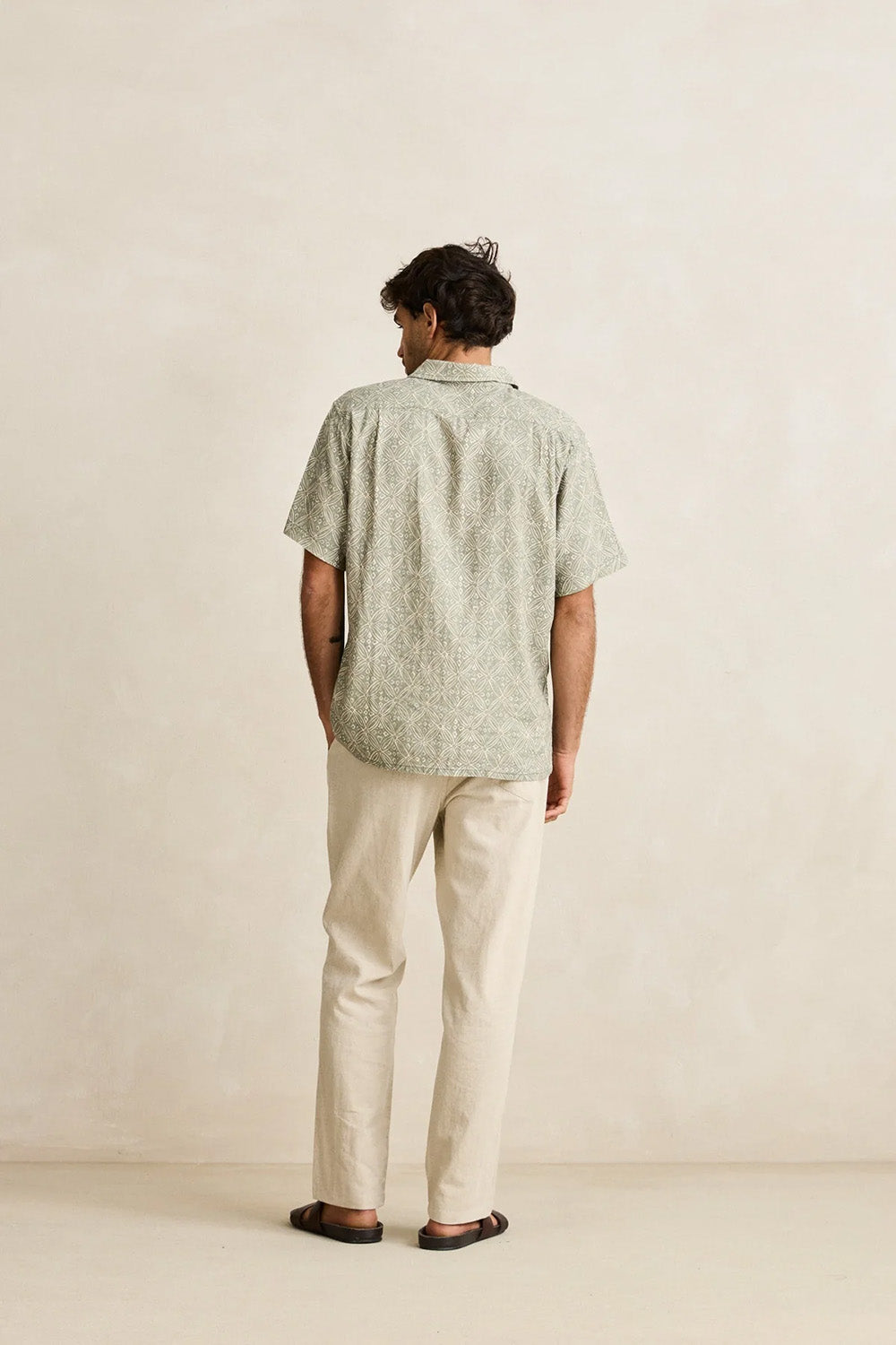 rhythm java ss shirt olive back