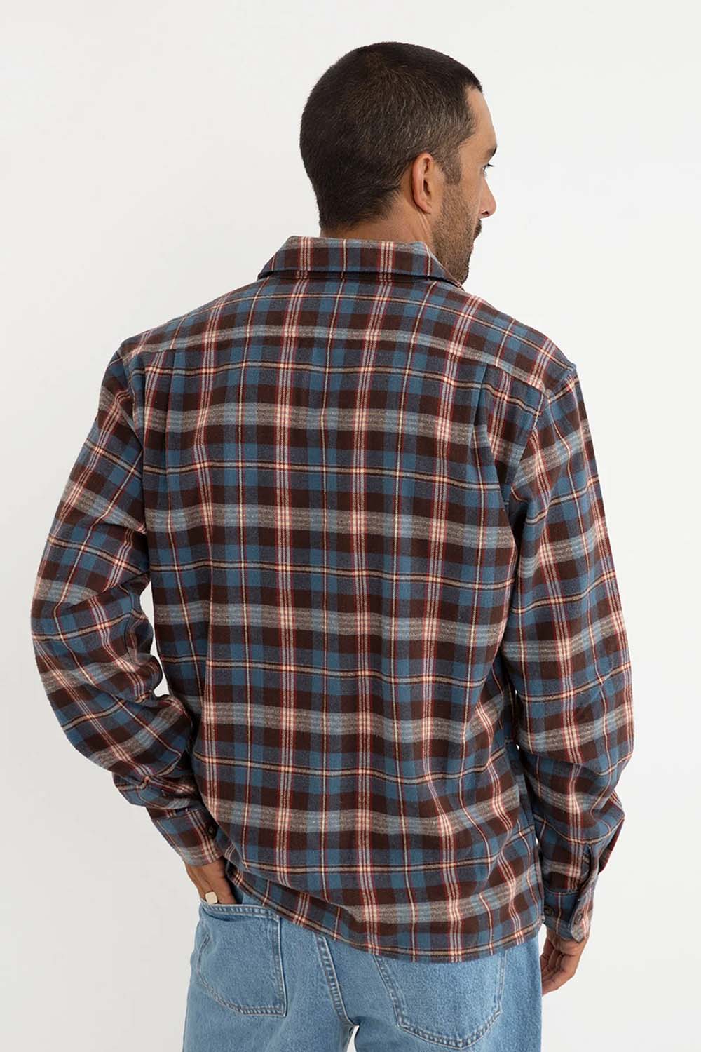 rhythm kern ls flannel chocolate back