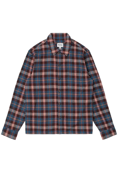 rhythm kern ls flannel chocolate flatlay