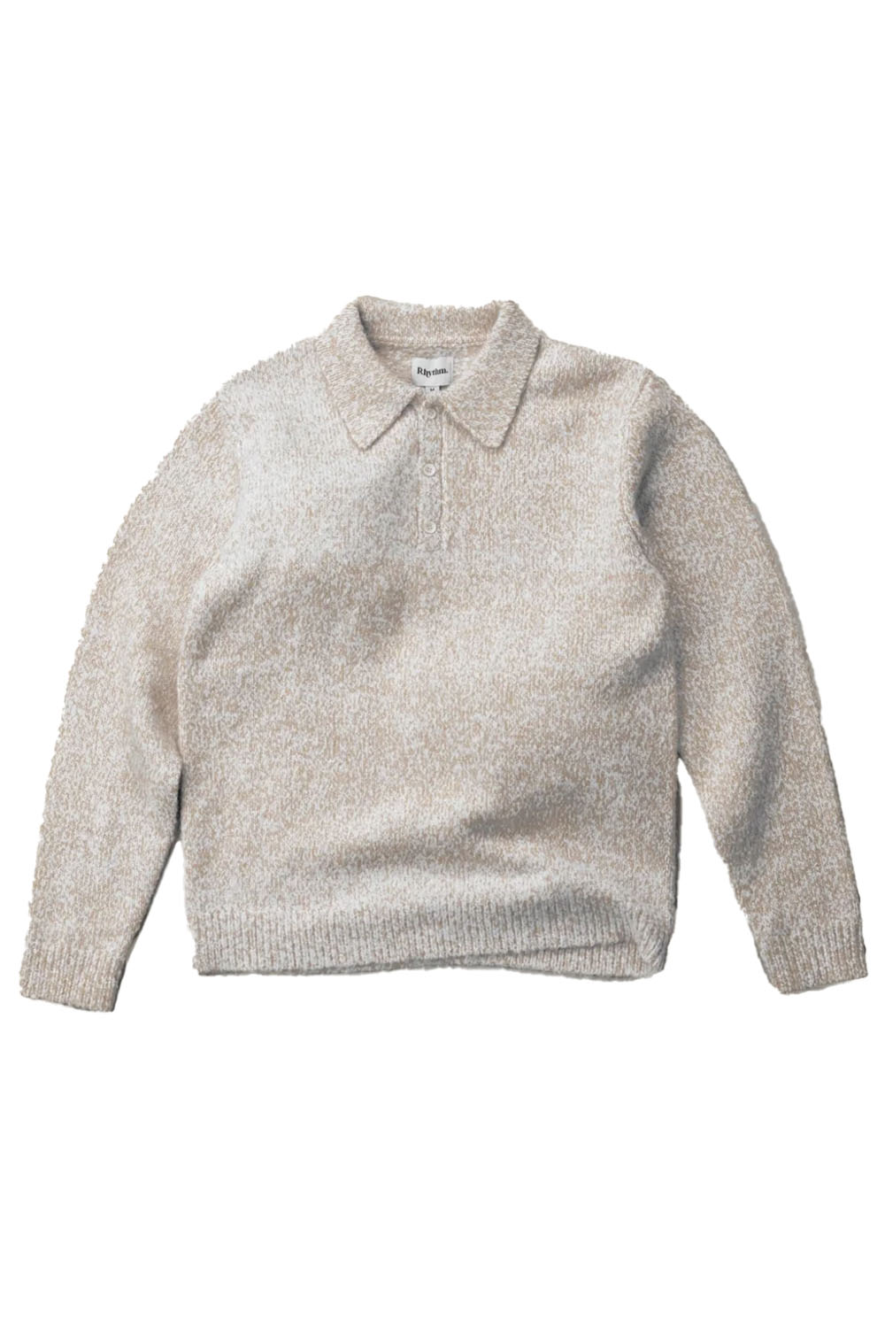 rhythm kinetic collared knit tobacco flatlay