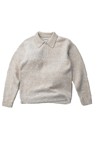 rhythm kinetic collared knit tobacco flatlay