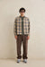 rhythm oscar check ls shirt stone