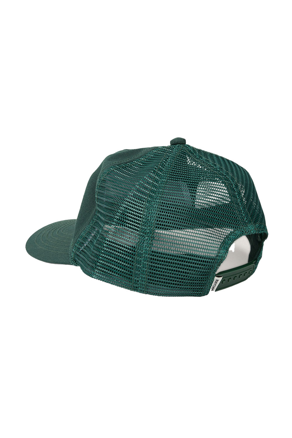 rhythm script trucker cap green back