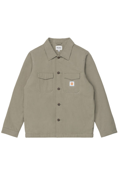 rhythm sherpa lined work shirt sage flatlay 