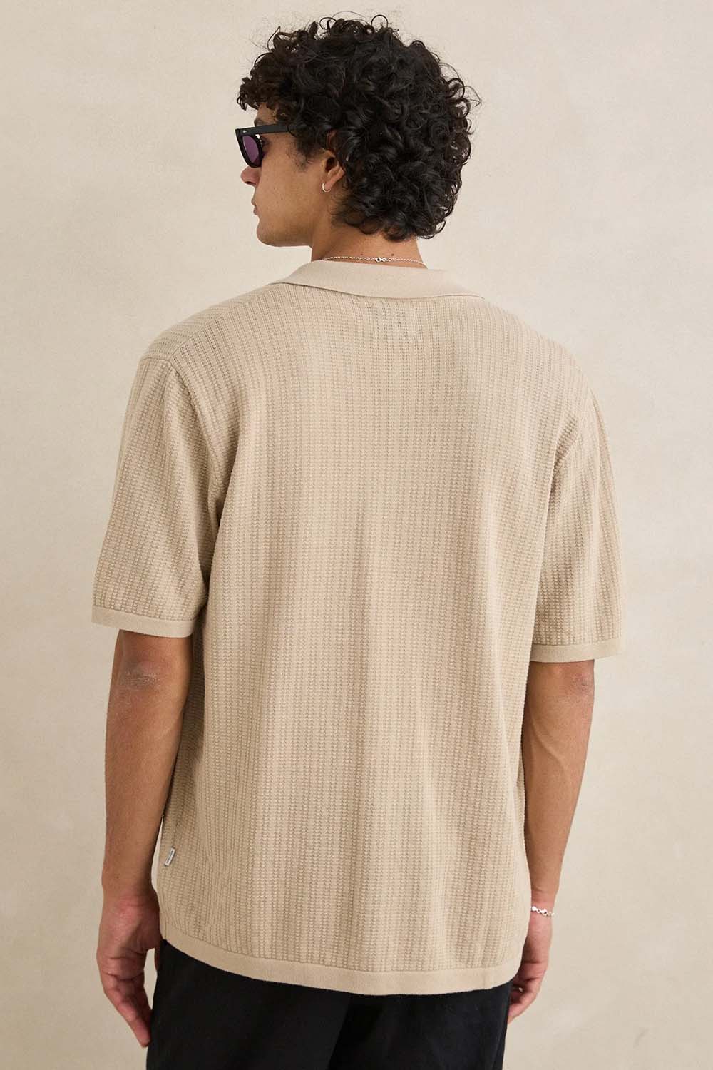 rhythm textured knit ss stone back