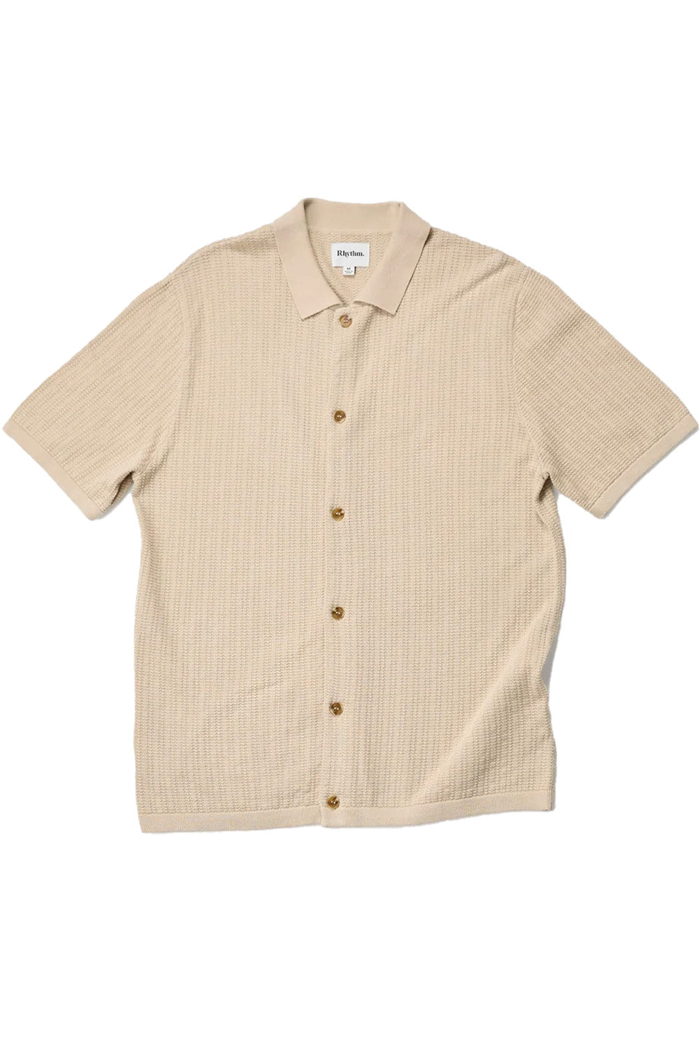 rhythm textured knit ss stone flatlay