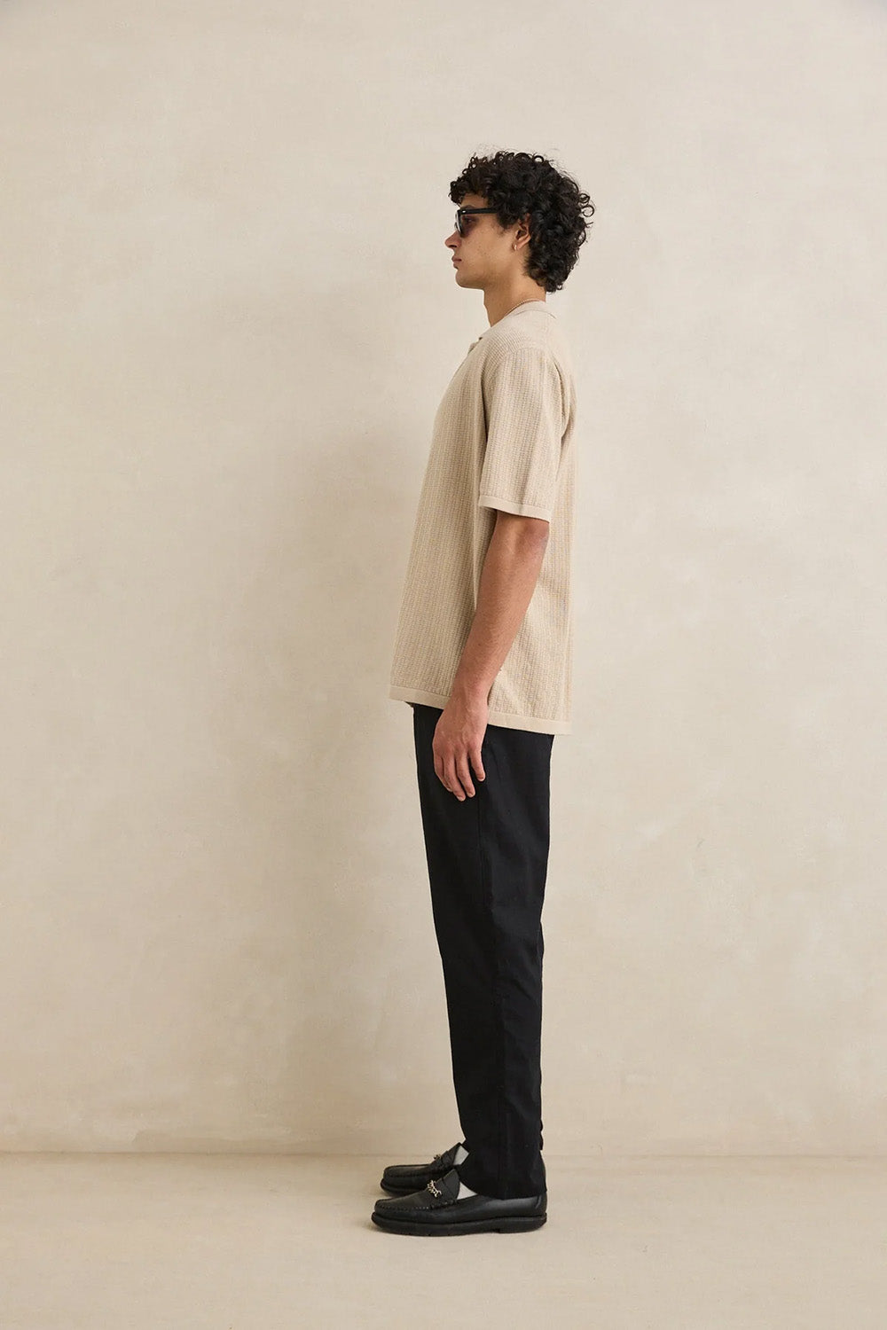 rhythm textured knit ss stone side