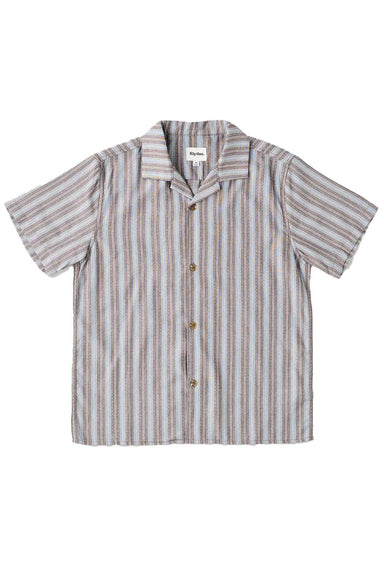rhythm vacation stripe ss shirt chocolate flatlay