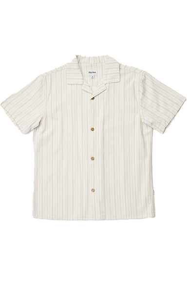 rhythm vacation stripe ss shirt natural flatlay