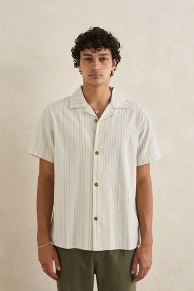 rhythm vacation stripe ss shirt natural front