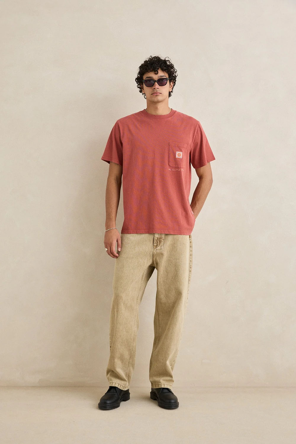 rhythm vintage pkt ss tee vintage clay front