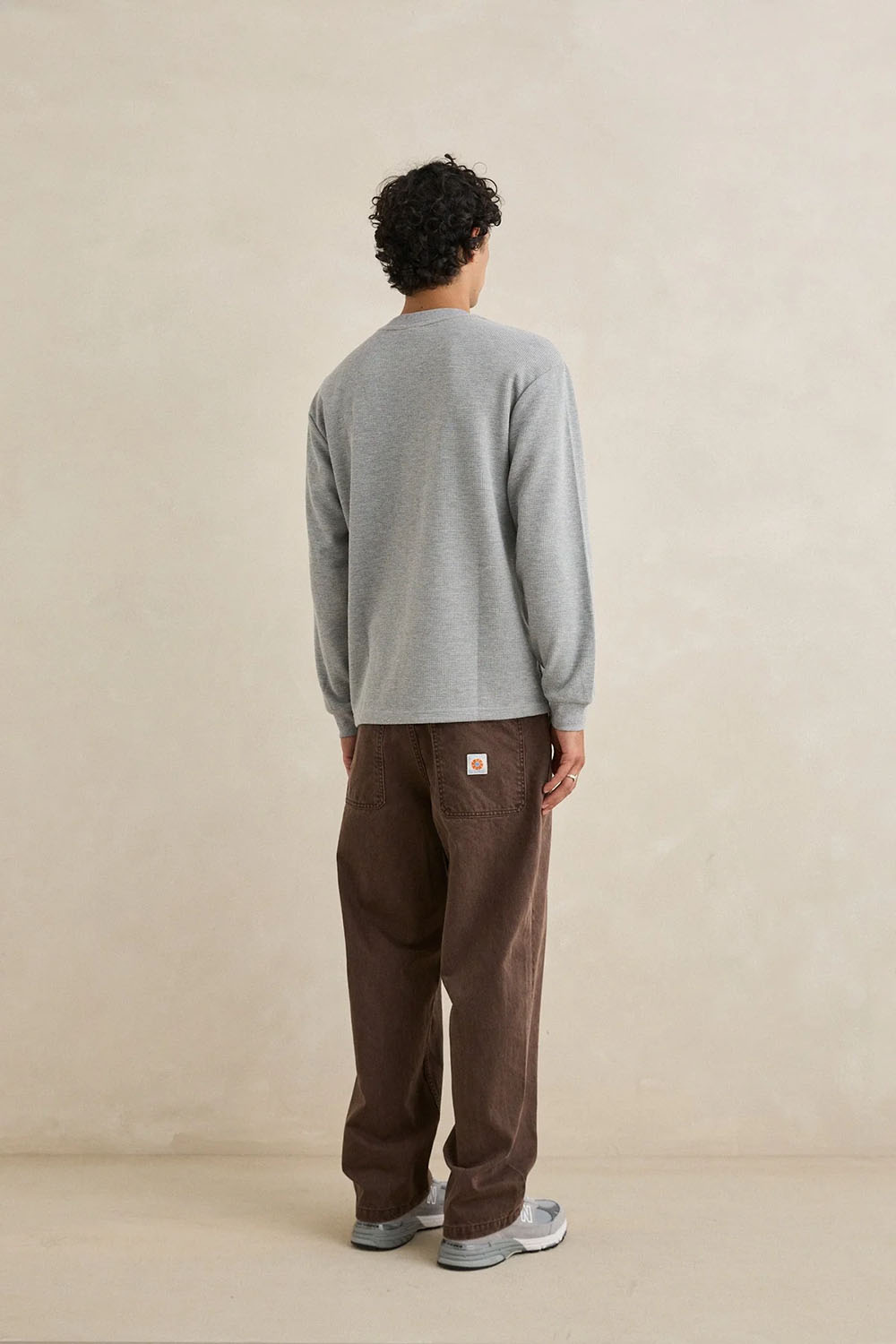 rhythm vintage pocket ls waffle grey heather back