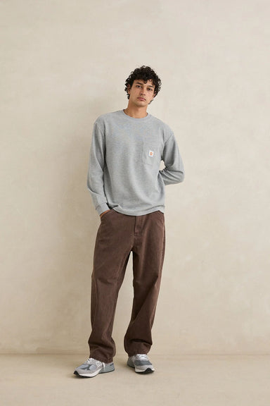 rhythm vintage pocket ls waffle grey heather front