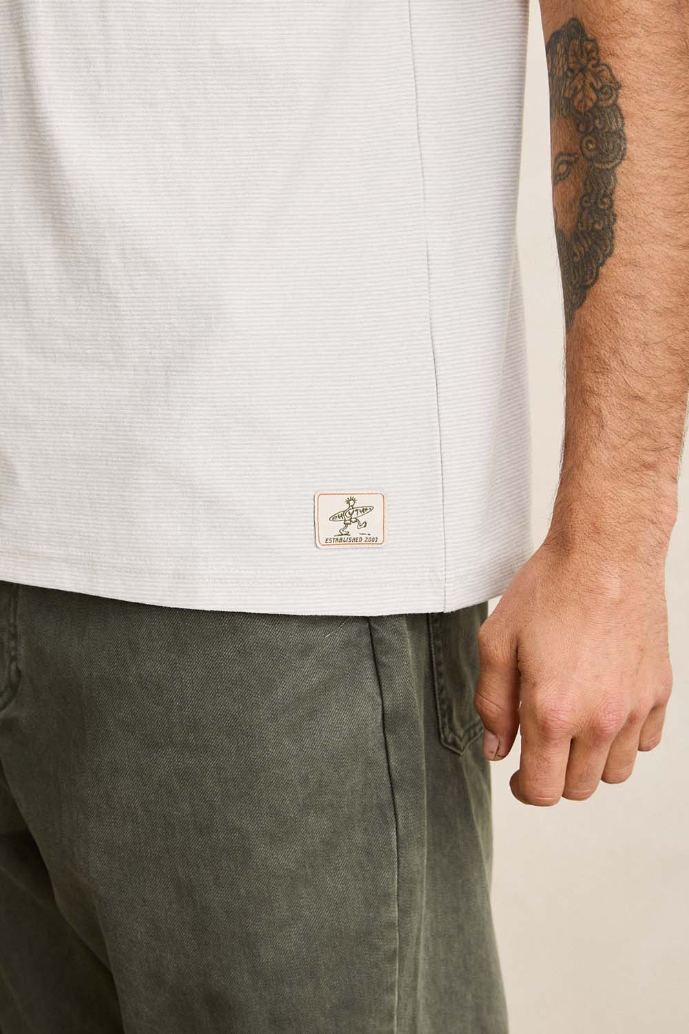 rhythm vintage stripe tee moonrock detail