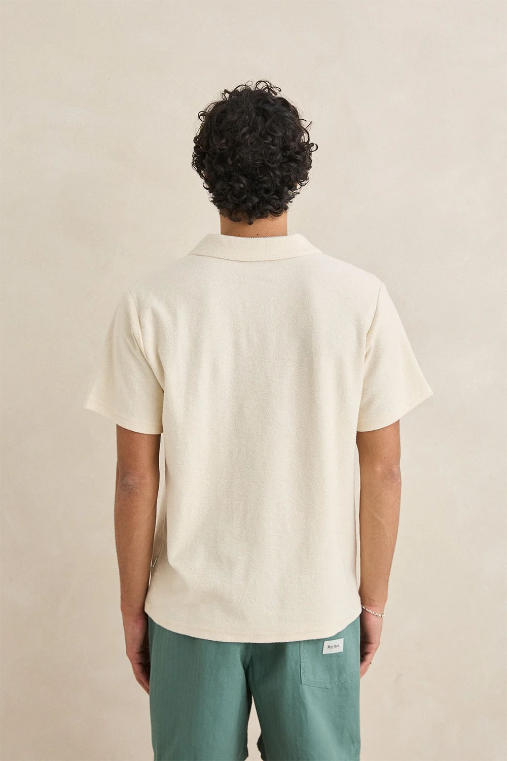 rhythm vintage terry ss polo natural back