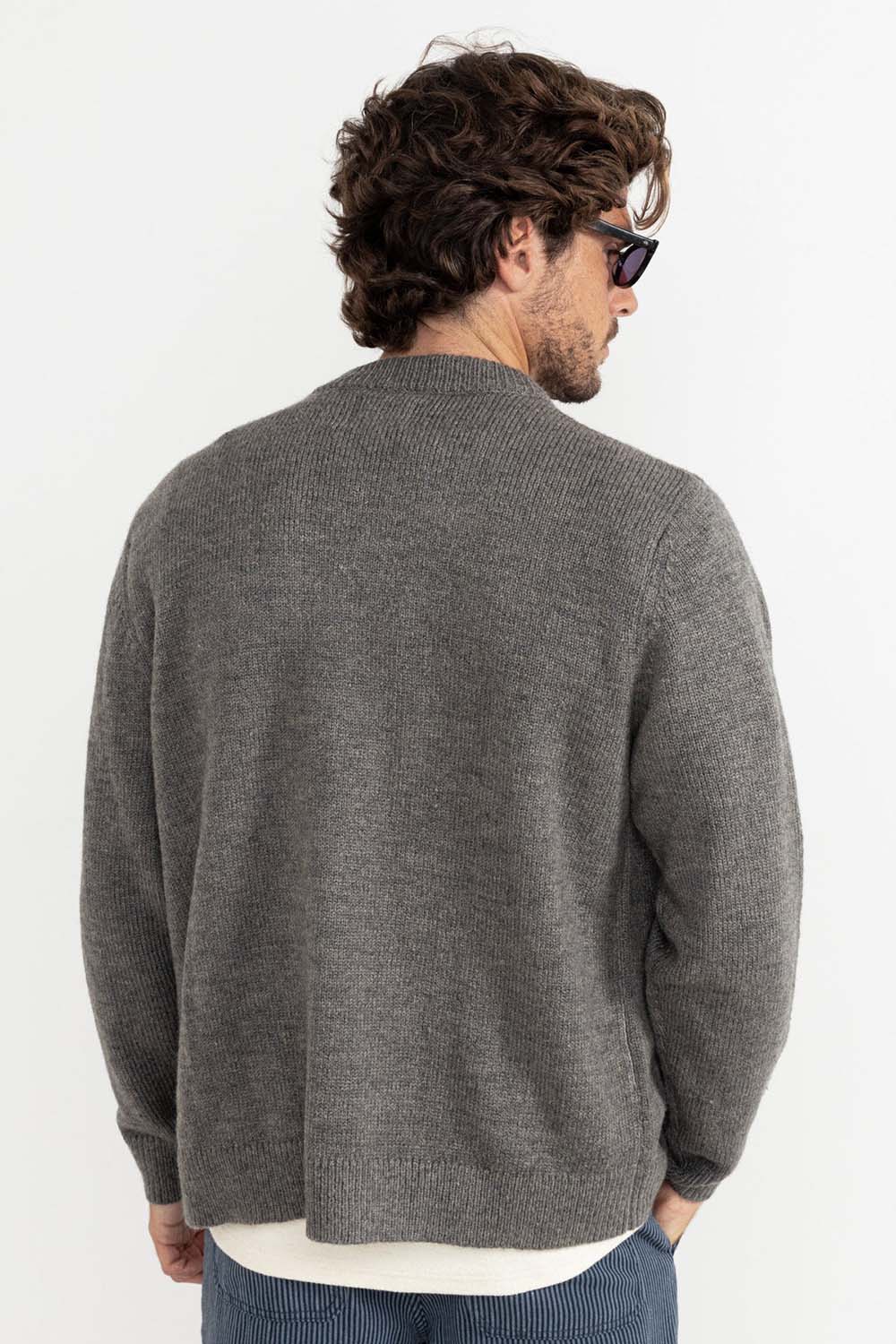 rhythm wes cardigan charcoal back