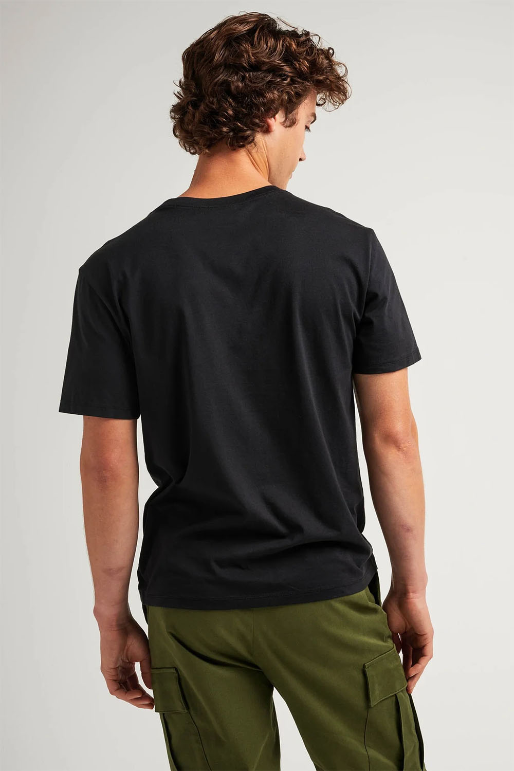 Richer Poorer Pima Pocket Tee in Black — Back view