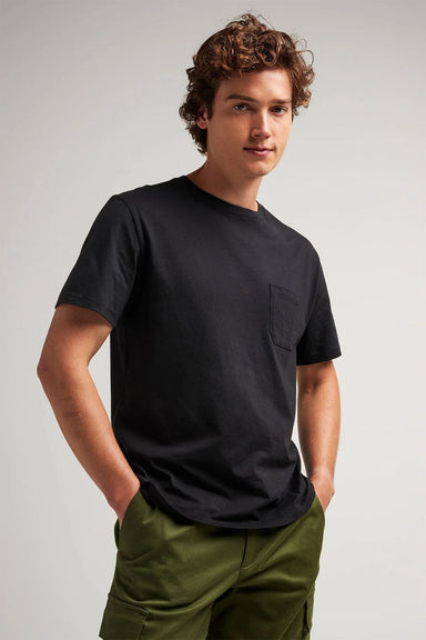 Richer Poorer Pima Pocket Tee in Black — Front view
