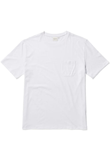 Richer Poorer Pima Pocket Tee in White — Flatlay view