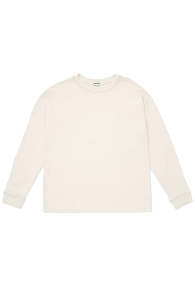 Richer Poorer Relaxed Long Sleeve Tee in Bone — Flatlay view
