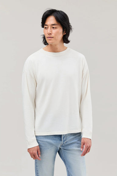 Richer Poorer Relaxed Long Sleeve Tee in Bone — Front view