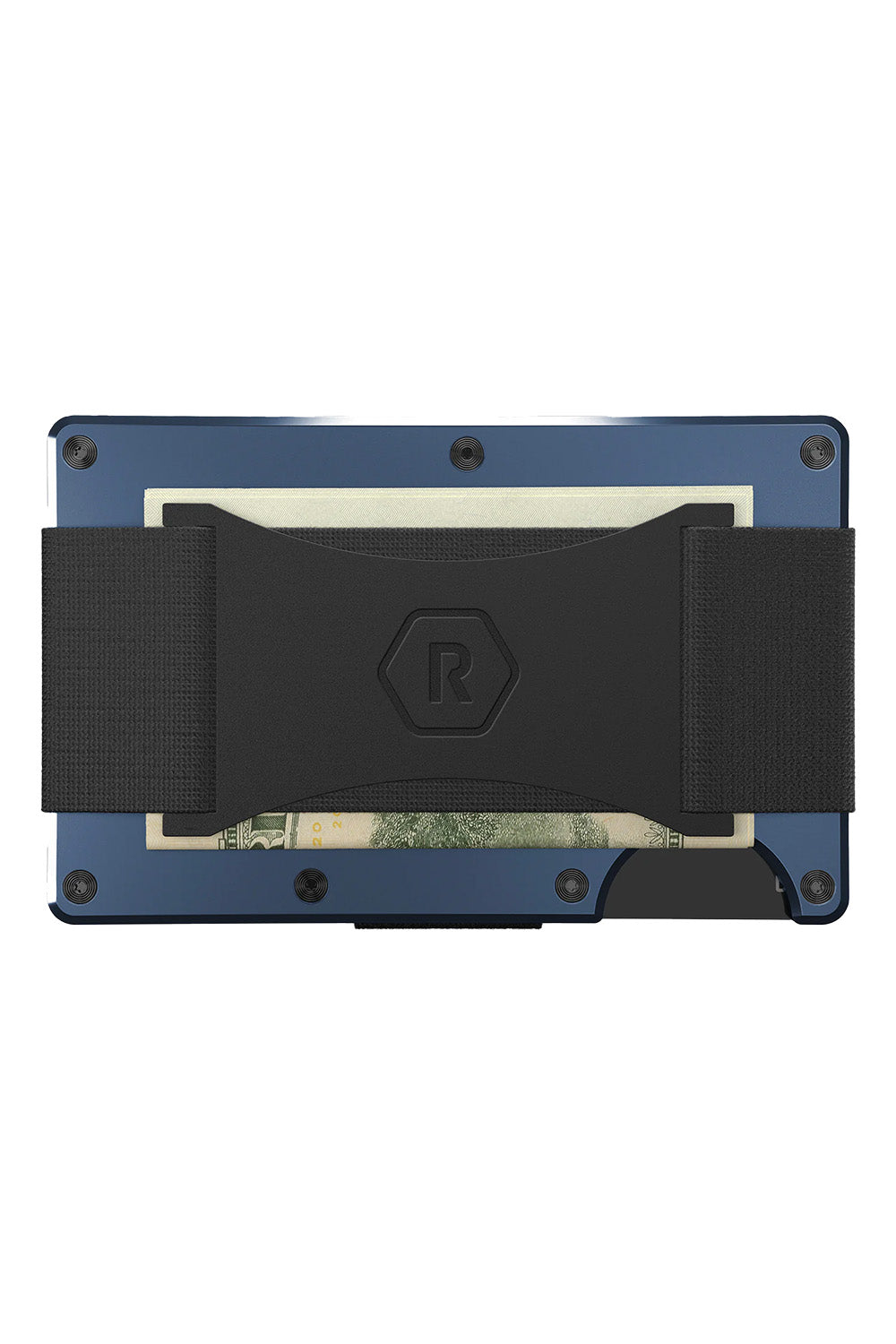 Ridge Wallets - Aluminum Cash Strap - Alpine Navy - Front