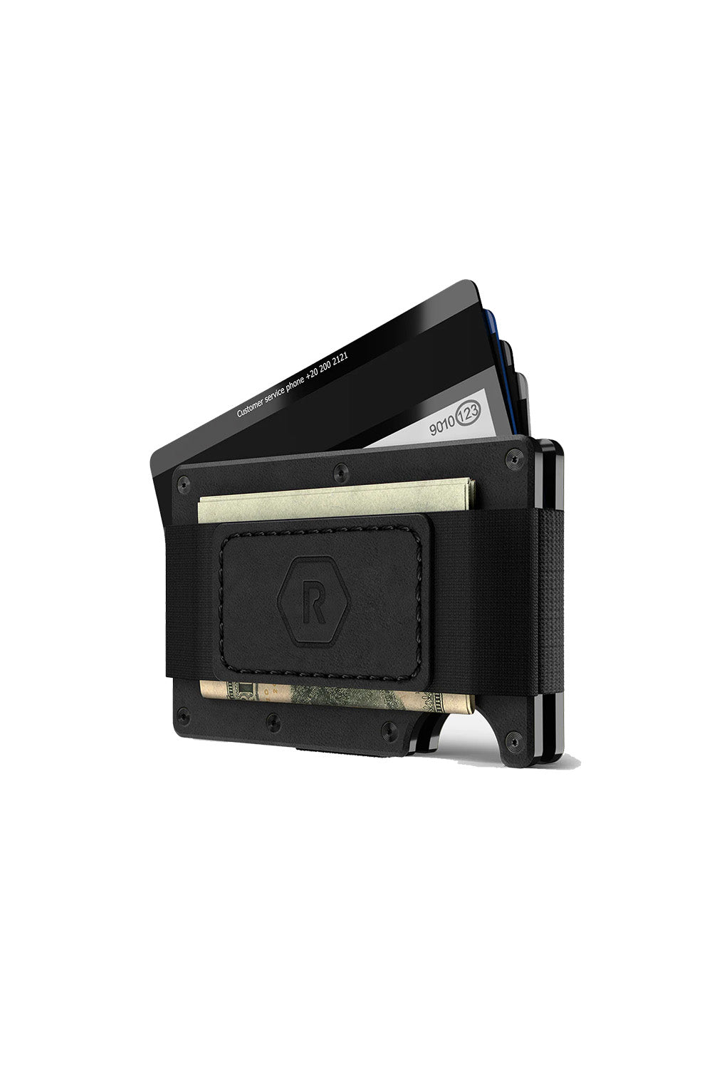 ridge wallet leather cash strap midnight black