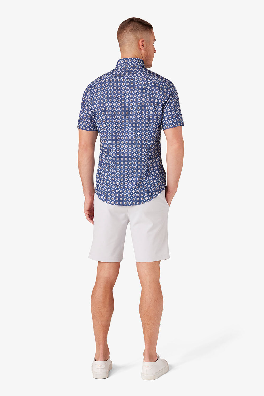Mizzen + Main - Leeward SS - White Blooming Floral - Back