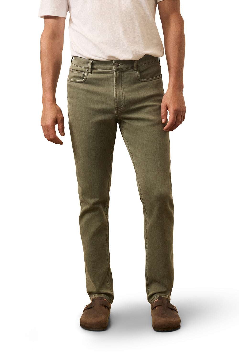 Faherty STRETCH TERRY 5 POCKET Island Olive