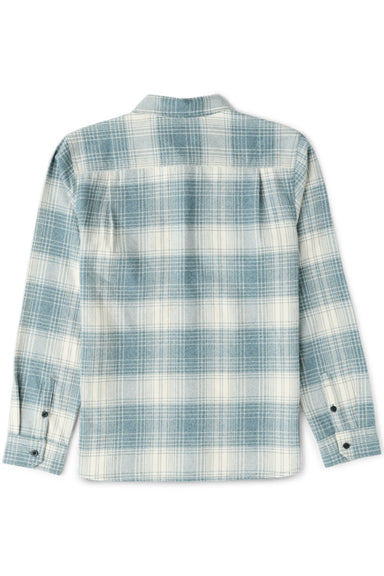 Roark Revival - Crossroads Flannel - Dusty Turquoise - Flatlay Back