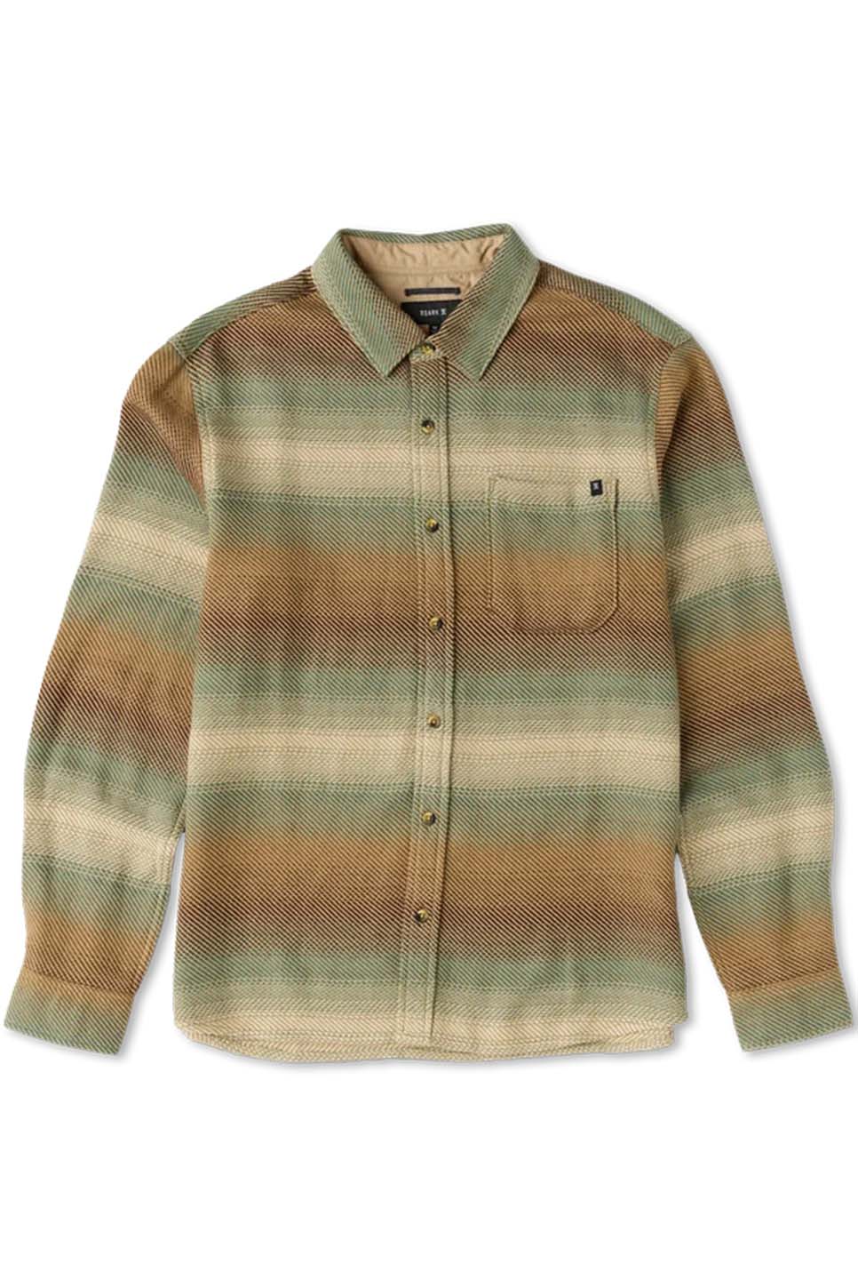 Roark Revival - Crossroads Flannel - Sand - Flatlay Front