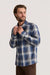 Roark Revival - Diablo Flannel - Slate - Model Quarter