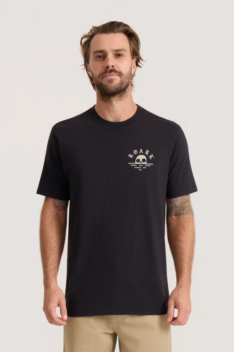 Roark Revival - Fear The Sea Tee - Black - Model Front