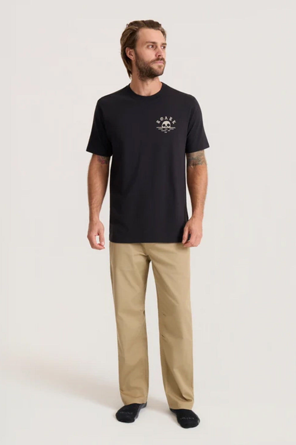 Roark Revival - Fear The Sea Tee - Black - Model Full Body