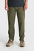 Roark Revival Layover Pro Traveler Pant in Military — Front view, on model