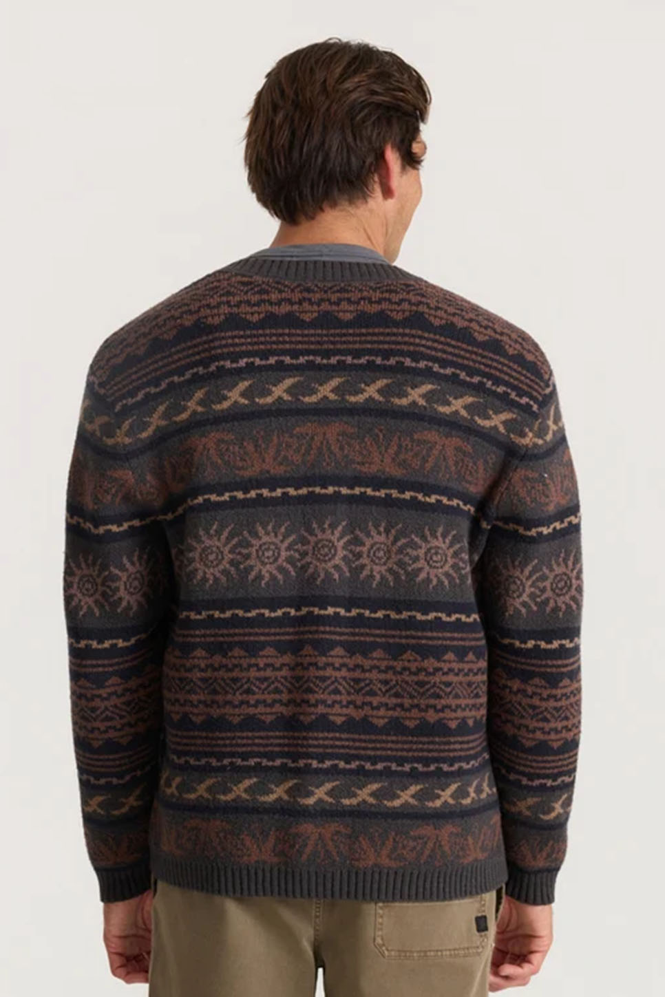 Roark Revival - Nomad Cardigan - Rust - Model Back